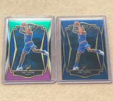 2020-21 Select Obi Toppin Green Purple Premier Prizm Refractor Rookie & Base Lot