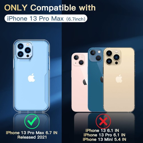 W-3PMGROUP Upgraded【Shatter-Proof Corners】Clear Designed for iPhone 13 Pro Max - Picture 2 of 8
