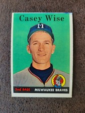 1958 Topps Baseball Casey Wise #247 - Milwaukee Braves