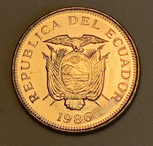 1986 UN SUCRE ECUADOR COIN - WOW! KM# 85 (457) - Picture 2 of 2