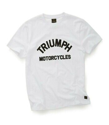 Triumph Motorcycles Burnham Tee Men's White T-Shirt NEW MTSS20008 | eBay