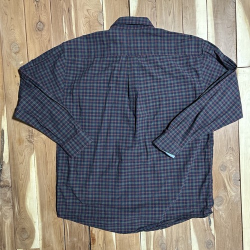 Woods & Gray Men's Size Medium Long Sleeve Blue Plaid Button Down Shirt Cotton - Picture 11 of 11