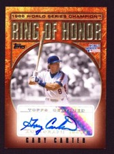 2009 Topps GARY CARTER Ring of Honor 1986 WS AUTO Signed SP/25