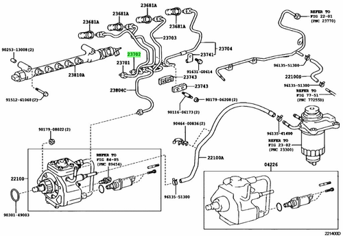 Toyota Land Cruiser OEM Injection Pipe Sub-Assy No.2 23702-30030 Genuine - Picture 15 of 15