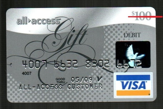 INTER NATIONAL BANK All-Access Customer 2006 Gift Card ( $0 - NO VALUE ) V4 INTER NATIONAL BANK All-Access Customer 2006 Gift Card ( $0 - NO VALUE ) V4
