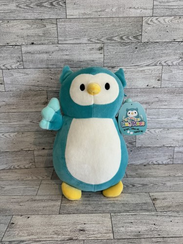 NWT Kellytoy Squishmallow HugMees Dax Owl Teal Blue 10" Plush Stuffed Animal - 第 1/5 張圖片