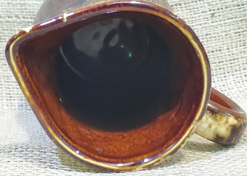 Vintage Robinson Ransbottom Pottery Pitcher Brown Drip Glaze 7.75” RRP Co ORIG - Picture 5 of 6