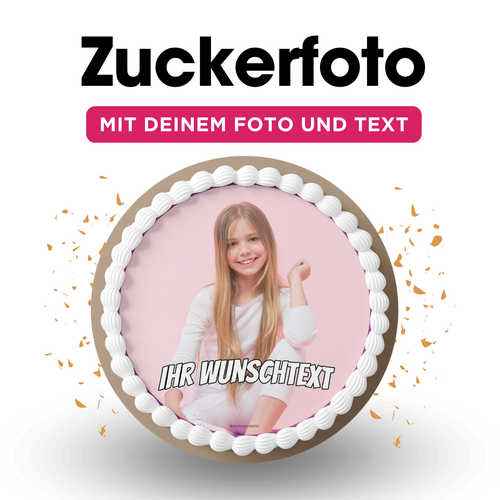 Individuelles Tortenbild - Tortenaufeger mit eigenem Foto & Text - Zuckerfoto - Bild 3 von 7