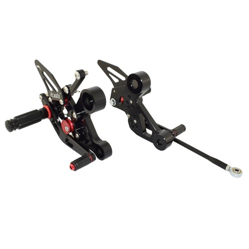 Black Adjustable Rearset Footrests Peg For YAMAHA FZ09 MT-09 Tracer FJ09 XSR900 - Picture 3 of 6