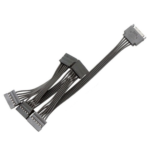 SATA Power Extension Hard Drive Cable 15 Pin 1 Male to 5 Female Splitter AdaptUI - Picture 9 of 10