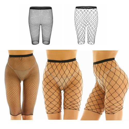 Women Fishnet Mesh See Through Footless Stretchy Tights Pant Stockings - Picture 163 of 172