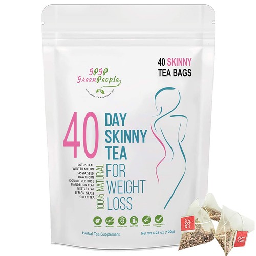 28/40-DAY Skinny Tea Slimming Natural Herbal Tea Support Detox Weight Management - Picture 8 of 9