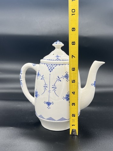 Franziskanische Dänemark blau englisch Ironstone Kaffeekanne mit Deckel - Bild 13 von 18