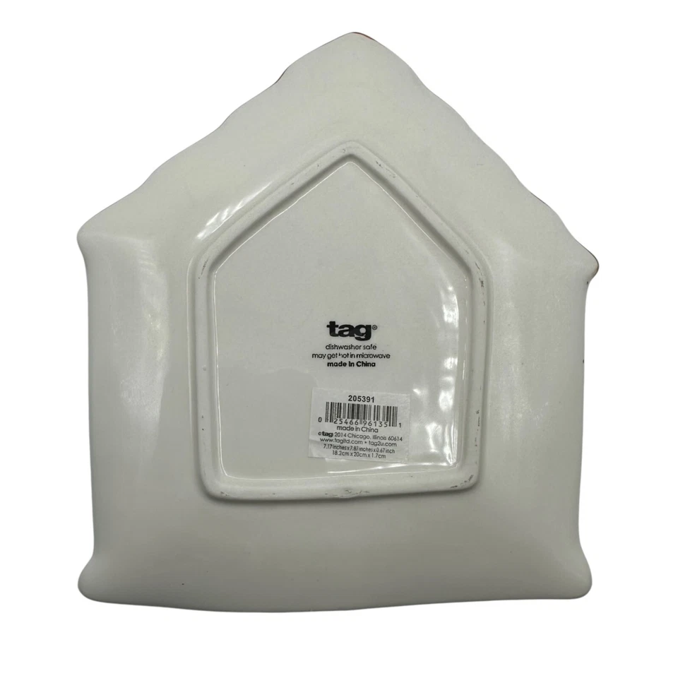 Etiqueta Plato de Postre de Navidad Verde Puerta Delantera Guirnalda Bastón de Caramelo Rojo Luces de Techo Foto 3 de 4