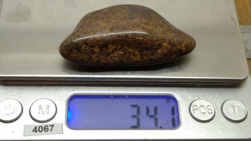 BRONZITE grosse pierre roulée naturelle XL 34.1gr lithotherapie esoterisme plate - Imagen 4 de 4