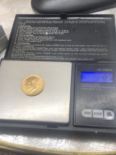 22k Gold Coin 10 Pesos Mexicanos De Oró 1917-M DIEZ PESOS 8.3 Grams Solid Gold - Picture 5 of 8