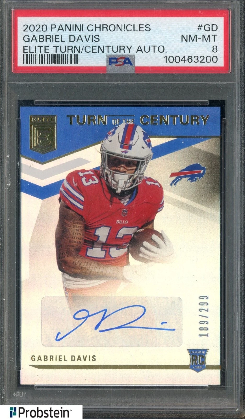 Gabriel Davis Panini Chronicles Elite Turn of the Century Autographs #GD Base