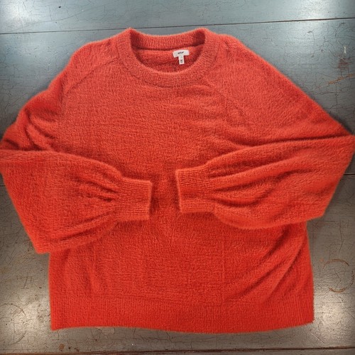 Aerie Damen Basic Langarm Rundhals flauschiger Pullover AR8 orange Large - Bild 1 von 7