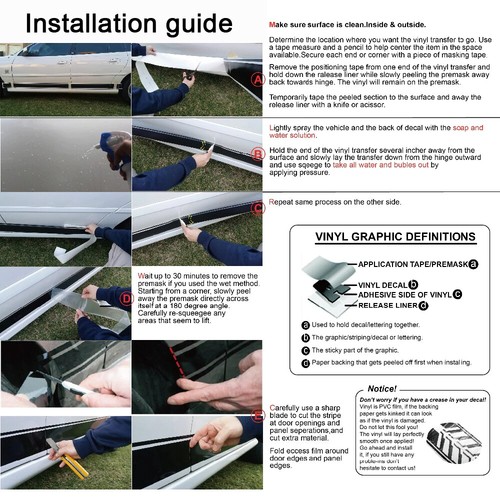 2x Silver Side Door Fender Hockey Stripe Sticker For Toyota Tacoma - Picture 3 of 3