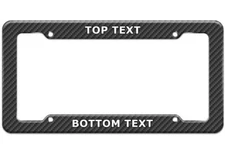 Personalized Custom Carbon Fiber License Plate Frame