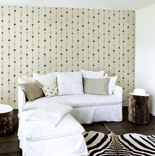Plantilla geométrica reutilizable con flecha nórdica Dizzy Duck para muebles de pared - Imagen 2 de 6