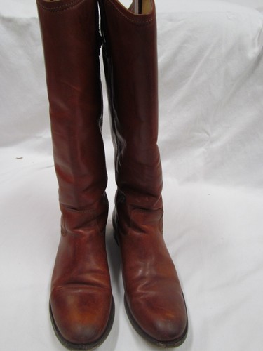 Frye Melissa Button Tall Boots Cognac Size 7.5 Extended Calf With Box! - Picture 3 of 11