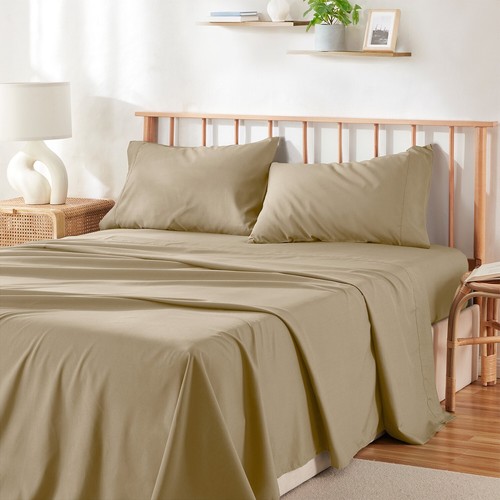 4 Pc Bamboo Deep Pocket Fitted Sheet Set, Lightweight & Breathable Bed Sheet Set - Picture 55 of 59