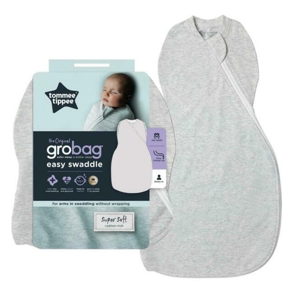 Tommee Tippee The Original Grobag Newborn Easy Swaddle Grey Marl for