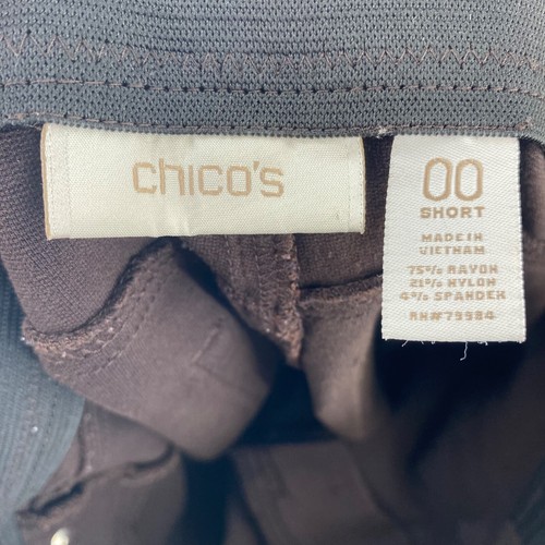 Chicos Hose Damen 00 US 2 kurz braun Strick Jegging Skinny Ankle 5 Taschen - Bild 9 von 11