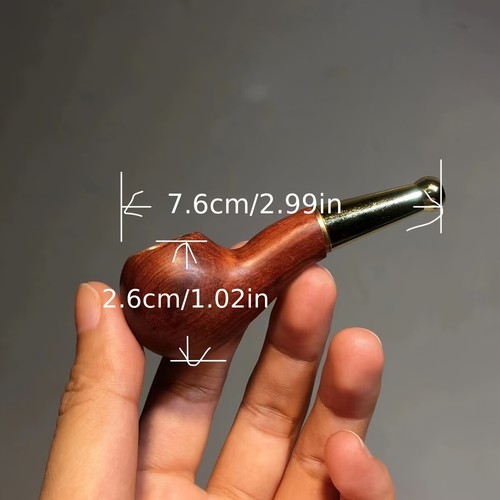 Handgefertigte rote Sandelholz Pfeife, tragbar, Zigarrenpfeifen Geschenk Sammlerstück - Bild 5 von 12