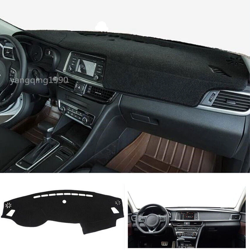 For Kia Optima 2016-20 black Non-slip Dash Board Cover Mat Dashboard Carpet 1pcs Foto 3 de 4