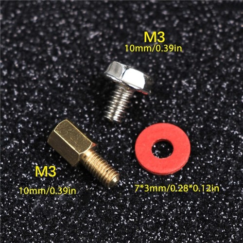 20x Motherboard Screws Computer Washer Gasket Brass Standoff 6.5mm 6-32-M3 - Afbeelding 8 van 21