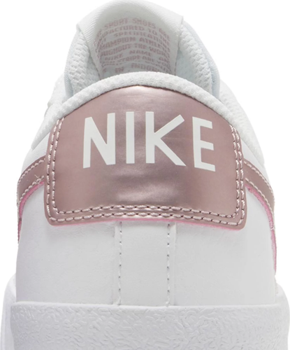 Nike Blazer Low '77 GS White Pink Glaze Sneakers Shoes DA4074-105 7Y Women's 8.5 - Picture 4 of 6