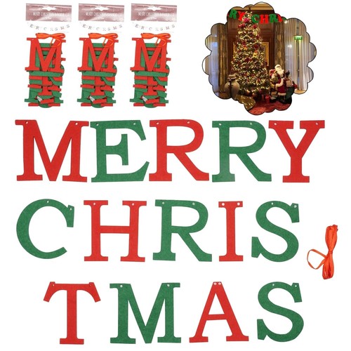 Xmas Bunting Banner,Gingerbread Man Garland,Bunting Flag,Hooks, Xmas Decorations - Picture 113 of 124