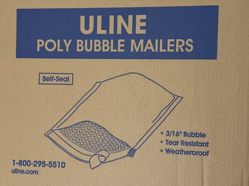 ULINE- Small White Poly Bubble Mailers | 200 Box - Picture 5 of 5