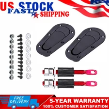 Racing Car Flush Mount Quick Release Hood Latch Pin No Key Locking Kit Universal