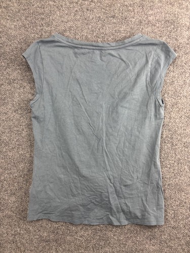 Toad & Co Anza Top Women's S Gray Twist Front Cap Short Sleeve Organic Cotton - Picture 6 of 6