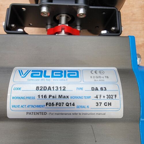 VALBIA 82DA1375 DA63 Actuator F05 F07 Q14 with Bonomi LS2-B 2" Valve - Picture 2 of 2