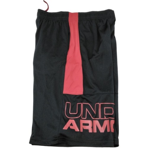 Under Armour HeatGear Basketball Shorts 129989-002 Boys Large Black, Red - Picture 3 of 4