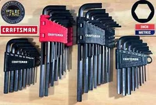 CRAFTSMAN 44pc SAE / METRIC Allen Hex Key Wrench 28 20 40