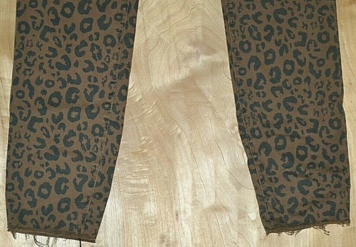 KUT DONNA Style High Rise Ankle Skinny Raw Hem Jeans Leopard Print Size 0 - Picture 3 of 5