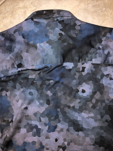 Luchiano Visconti Casual Shirt Mens M Blue & Gray Abstract Print L/S NWT $125 - Picture 10 of 12