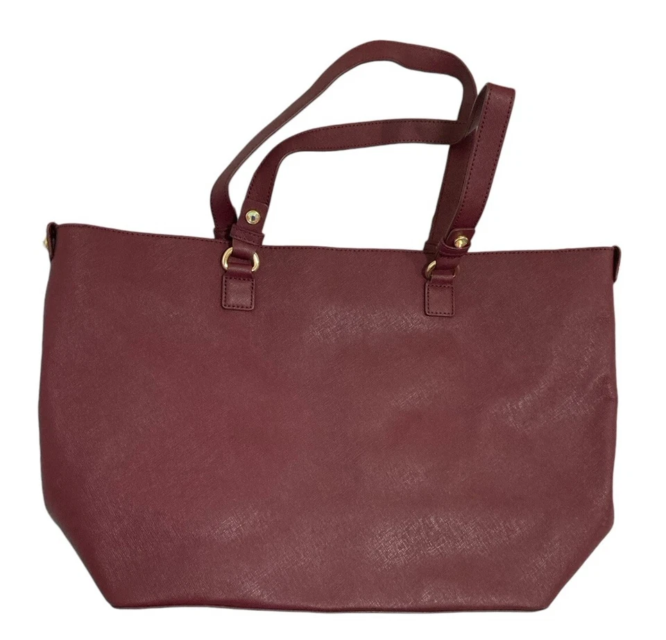 Cartera Juicy Couture Borgoña Piel de Vaca Cuero Dije Bolso Dorado Foto 3 de 4