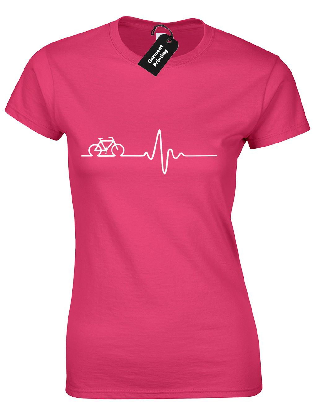 CYCLING CARDIO LADIES T SHIRT BICYCLE WORKOUT EXERCISE HEALTHY GYM SPORTS WOMANS