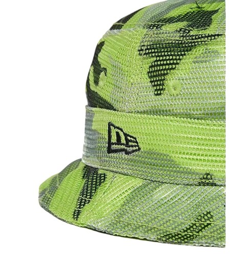 New Era Mens Mesh Neon Camo Bucket Hat Size Small / 57.7cm - Picture 6 of 7