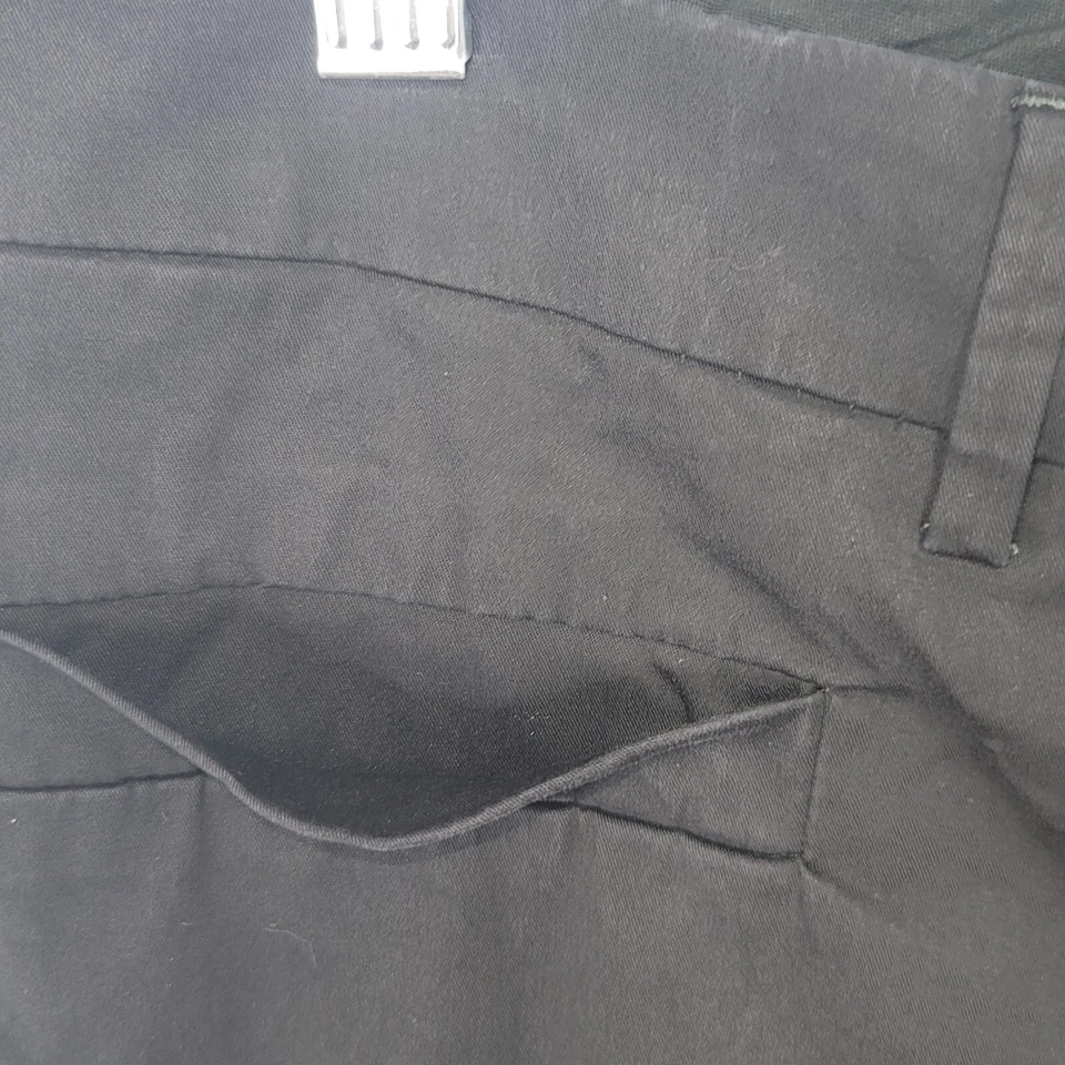  Pantalones de vestir para mujer talla 16 DEREK LAM hechos en Italia de algodón negro tejido Foto 4 de 4