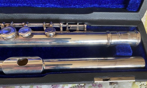 YAMAHA YFL-311 yfl311 Silver Plated Flute Nickel Silver INSTRUMENT with case Goo - Picture 8 of 16
