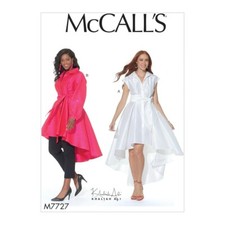 McCall's M7727 Misses Dress Tunic and Sash Sew Pattern Plus sz 18W-24W