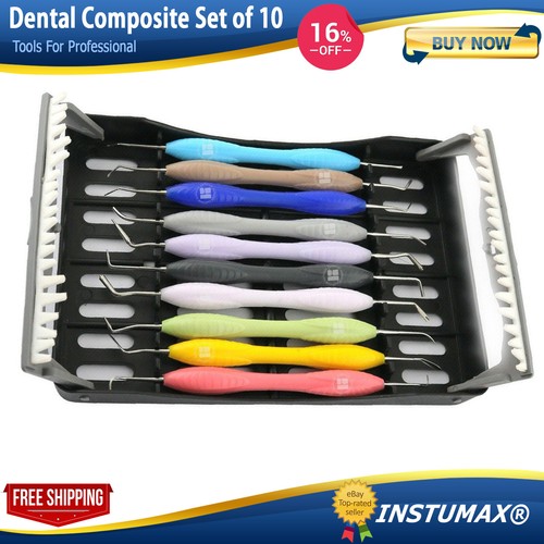 Dentist Composite Filling Restoration Placement Tools Probes Teeth Scraper Range - Picture 118 of 127