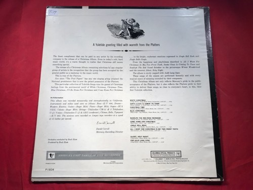 T-79 THE PLATTERS Christmas With The Platters - 1973 - P 11834 - HOLIDAY RECORD - Picture 4 of 4